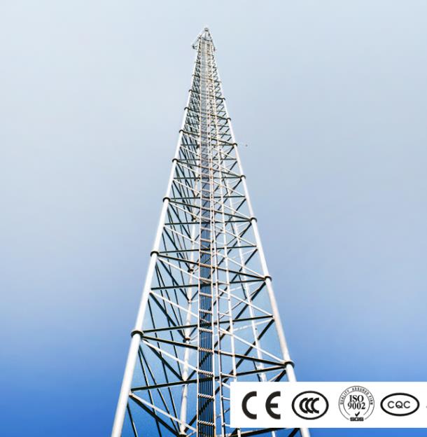 Poli mbikqyrës i CCTV për sigurinë e jashtme, kulla e fortë e çelikut të erës